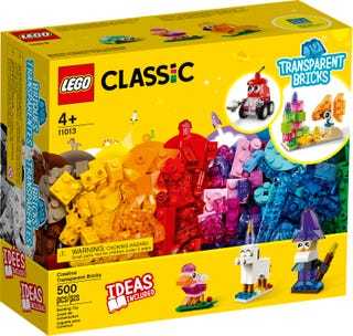 LEGO® Classic Kreativ-Bauset mit durchsichtigen Steinen, 11013
