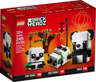 LEGO®, BrickHeadz™,40466, Pandas fürs chinesische Neujahrsfest No. 115-117