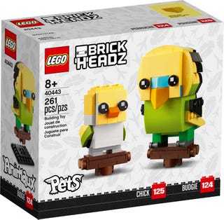 LEGO®,  BrickHeadz™, Pets,  40443, Wellensittich No. 124 + 125