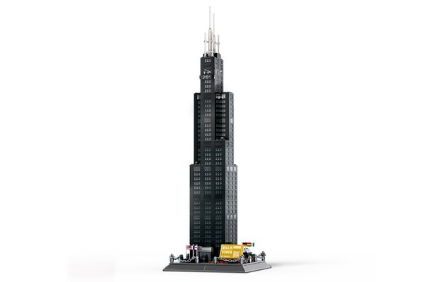WANGE, 5228, Willis Tower in Chicago, 1241 Klemmbausteine