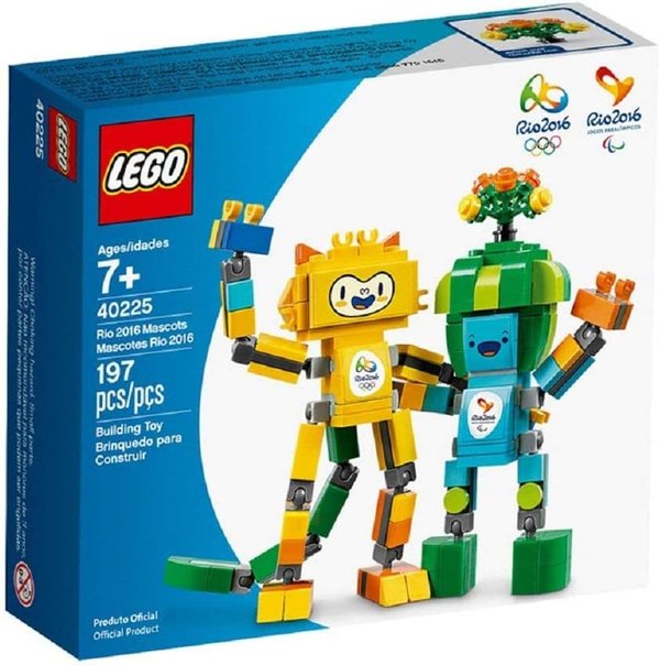 LEGO®, 40225 Olympia 2016, Rio. 2 Maskottchen Vinicius und Tom, RAR (Verpackung mit Druckschaden)